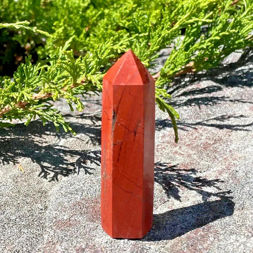 Natural red jasper crystal - jasper,
