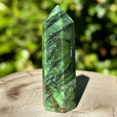 Genuine nephrite jade tower - genuine,