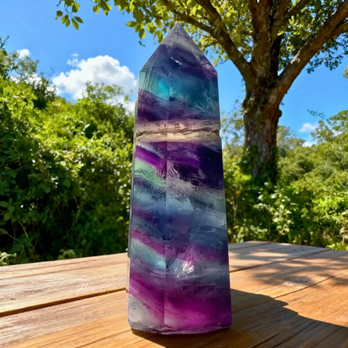 Natural rainbow fluorite - natural,
