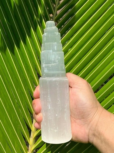 Large selenite crystal tower - selenite,