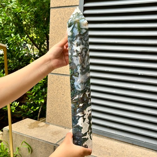 Green moss agate - green,