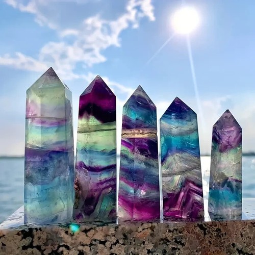 Natural rainbow fluorite - rainbow,