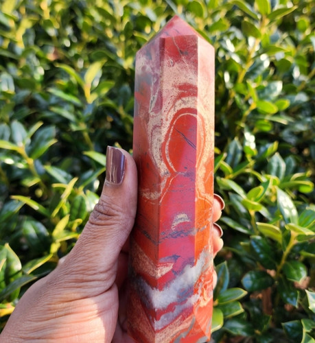 Red jasper crystal - crystal, tower
