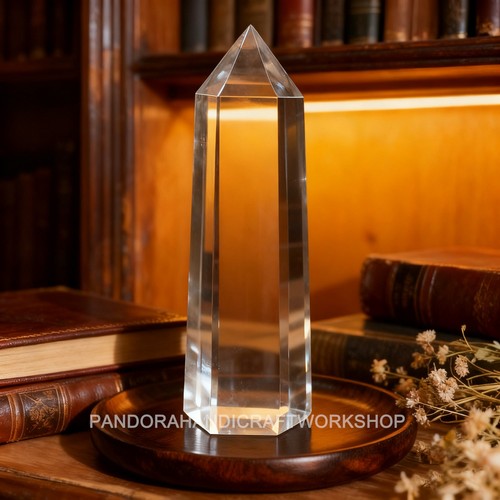 Natural clear quartz tower - clear,