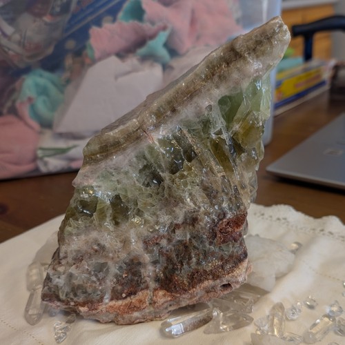Large natural citrine crystal - large,