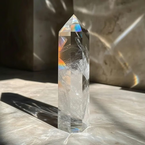 Clear quartz tower - quartz, point