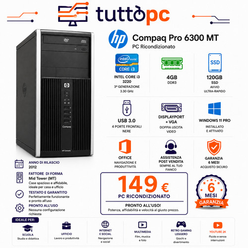 Compaq pro 6300 i3 3220 - pro,