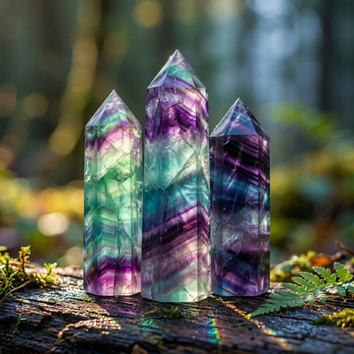 Natural rainbow fluorite - natural,