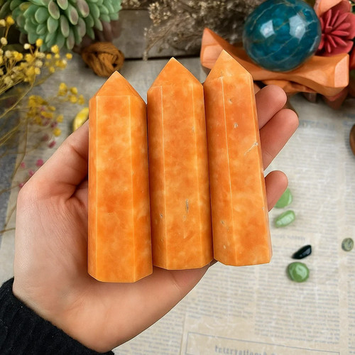 Natural sunstone crystal tower - crystal,