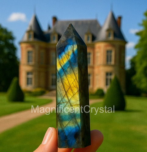 Natural labradorite tower - natural,
