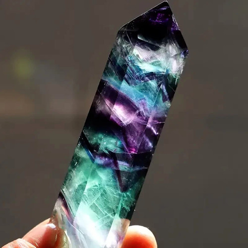 Natural rainbow fluorite - natural,