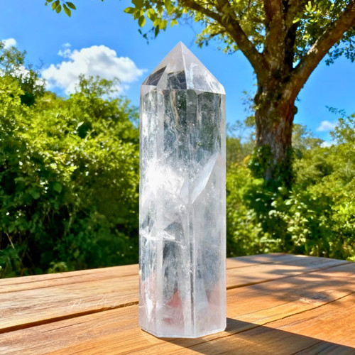 Natural clear quartz crystal - quartz,