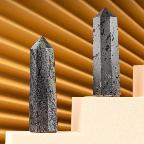 Hematite crystal tower point - crystal,